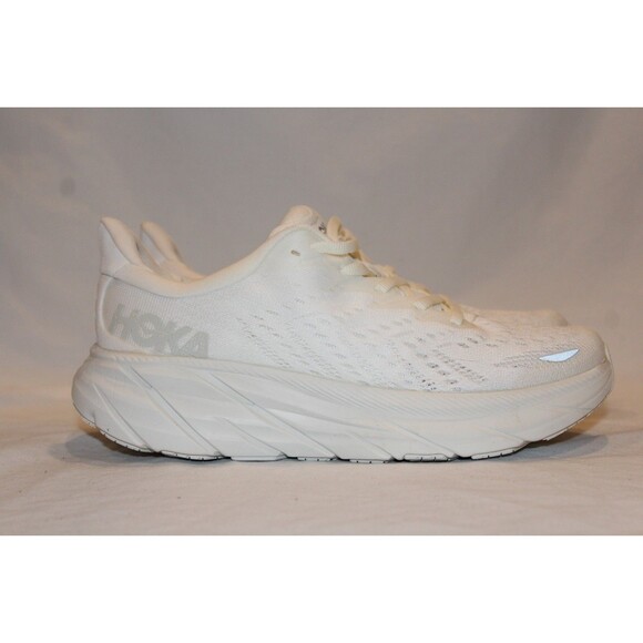 NIB HOKA ONE WOMEN'S CLIFTON 8 RUNNING ATHLETIC SNEAKERS WHITE SZ 9 - Picture 6 of 7